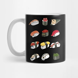 Types of Sushi Persian Cat Mug